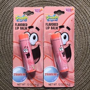 2 Pkgs Spongebob Lip Balm Patrick Strawberry